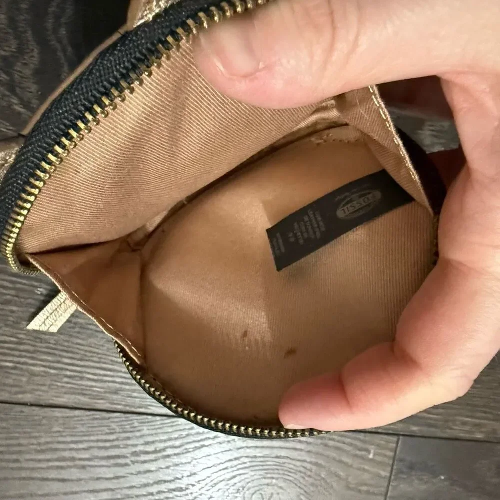 Fossil Fox Keychain Wristlet Zip Around